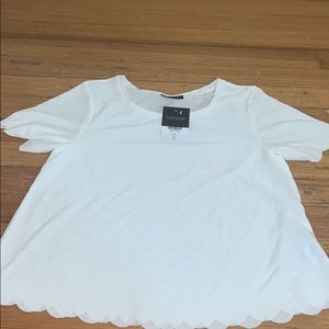 Topshop Scallop edge shirt